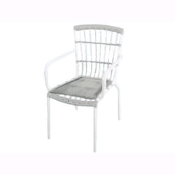 Sedia In Alluminio E Polyrattan Da Giardino Esterni Col. Champagne 1Pz