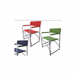 Struttura pieghevole in alluminio Seduta e appoggio in poliestere Oxford 600D DIMENSIONI - 56x46xH80 cm COLORI - Verde/Rossa/ ...