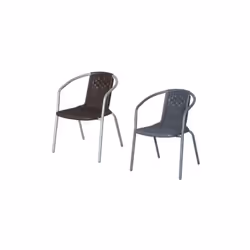 Sedia Bistrot Street Moka: elegante e resistente, ideale per giardini e terrazzi. Realizzata con struttura in acciaio e sedut ...