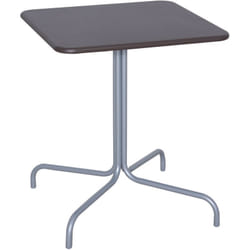 Tavolo Tavolino Quadrato Con Piede Centrale Per Bar Bistrot In Alluminio (20959) Moka (20955)