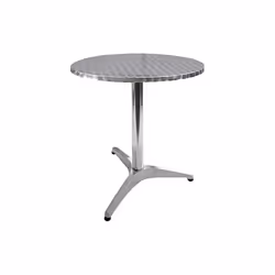 Tavoli Bar Alu Round Struttura in alluminio. Dimensioni Ø60xH70 cm.