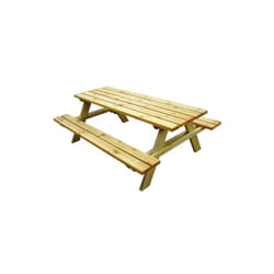 Fraschetti - tavoli tavolo per giardino pic nic con panche lasa impregnati cm. 200X148XH70