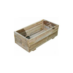 Fraschetti - fioriera vaso da giardino lasa legno di pino impregnato da esterno arredo 34168V cm 40X80XH26 (26135)
