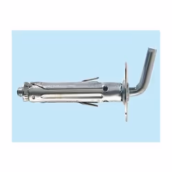 Con gancio corto, interamente in acciaio zincocromato con cono in ottone per l'espansione BSBS 9 - Lungh. 45 mm. - Lungh. gan ...