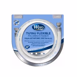Wpro TNC208, Tubo del gas, Whirlpool, Gomma, Bianco, 1 pz