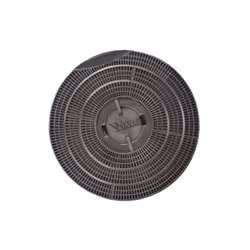 Filtro rotondo con carbonio attivo Tipo 34 per Cappuccio Whirlpool 481281718531. Diametro: 25,5 cm.
