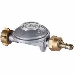 Regolatore per gas butano WPRO DBB028.Regolatore per gas butano tipo 697 dotato di dispositivo di sicurezza in eccesso di flu ...