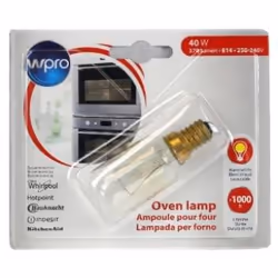 Wpro LFO136, Lampadina, Whirlpool, Vetro, Trasparente, 27 mm, 27 mm