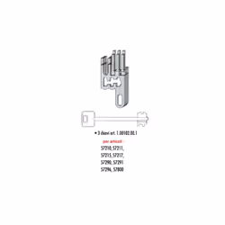 Cisa 07590.12 gruppo nottolini in acciaio fornito con 3 chiavi art.00102.00.1. Per serrature serie: 57210-57211-57215-57217-5 ...