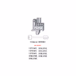 Cisa 07590.25 gruppo nottolini in acciaio fornito con 3 chiavi art.00120.00.1. Per serrature serie: 57115.60.1-57125.60.1-571 ...