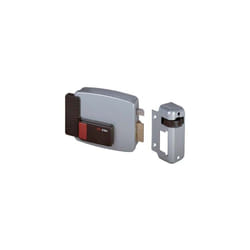 Cisa - serratura legno applicare elettrica 11610 • vern c.staccato+scr+pulsante e.mm 80 sx