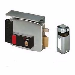 Caratteristiche tecniche: Scatola e bocchetta in acciaio con rivestimento in zinco Scrocco autobloccante Tensione 12 V ca CE ...