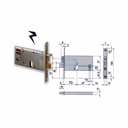 Cisa 14460-90-0 Serratura Elettrica Infilare Cil Ovale- SPECIFICHE DEL PRODOTTO -14460.90