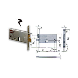 Cisa - 14460-90-0 Serratura Elettrica Infilare Cil Ovale