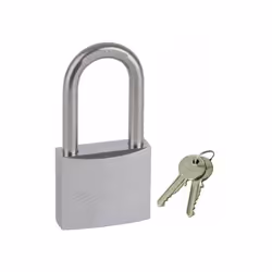 Corpo monoblocco ottone cromato Arco lungo acciaio inox mm 40 Doppio sistema di bloccaggio arco Protezione contro manomission ...