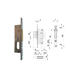 Cisa - 44240-18-0 Serratura Infilare Cil Ov F16