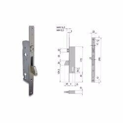 Cisa 46230-35 Serratura S/C.Rullo- SPECIFICHE DEL PRODOTTO -46230.35