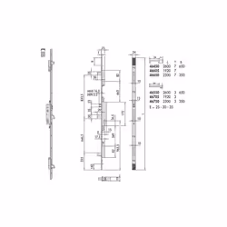 Cisa 46450-30-0 Serratura Multip Cil Sag Rull- SPECIFICHE DEL PRODOTTO -46450.30