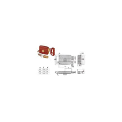 Cisa - 50121 50 mm sx serratura appl. legno cil. fisso