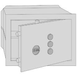Cisa - cassaforte a muro a combinazione P25 x L42 x H30 Cm