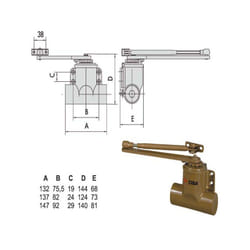 Cisa - Chiudiporta Tradizionale Oro 60130-01-0-98