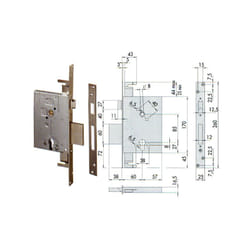 Cisa - 56255-60 Serratura Infilare Cil Sag Tripl s/a