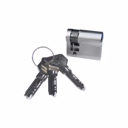 Cisa 0E304 Mezzo Cilindro europeo Asix, in ottone nichelato, camma compatibile DIN, regolabile in 8 posizioni, fornito con 3  ...