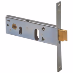Per cilindro ovale non incluso - Scrocco reversibile con catenaccio incorporato - Quadro maniglia 8 mm - Frontale in acciaio  ...