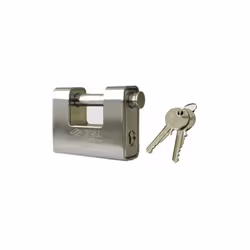 LUCCHETTO CISA LOCKINGLINE ACCIAIO 21810 Corpo monoblocco in ottone con camicia in acciaio cementato nichelato, arco in accia ...