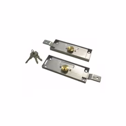 Art. 41526.78 accoppiate laterali, con cifratura unica. Catenaccio ad 1 mandata. Cilindro ottone fisso. Scatola mm 155x55