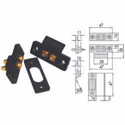 con spessori in nylon: pz.4 mm.2