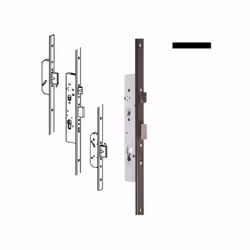 Serratura infilare interasse mm 85 Frontale piatto mm 24x2300 riducibile mm 150+350 3 catenacci di chiusura Scrocco reversibi ...