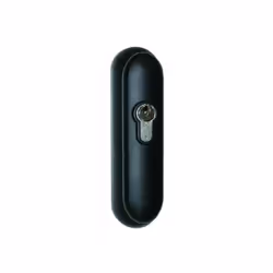COMANDI P/MANIGLIONI CISA PLACCA CON CILINDRO VERNICIATA NERA AMBIDESTRA UTILIZZABILE SUI MANIGLIONI CISA MODELLO 59001 E 590 ...