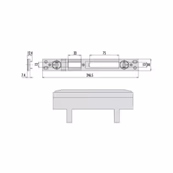 Acciaio verniciato nero Pattino nylon - Vaschettanylon copriforo Regolazione laterale mm 2,5 Adatta serrature Cisa: 19000 490 ...
