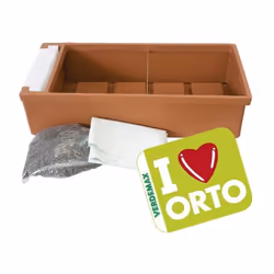 L’orto Urbano, comprende vaso in plastica con un serbatoio per acqua da 6 litri con rubinetto, un tessuto non tessuto capilla ...