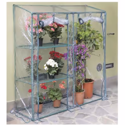 Serra da giardino Boungavillea big con 3 ripiani, 143x48x152 cm - VerdemaxSerra da esterno ideale per proteggere piante e fio ...