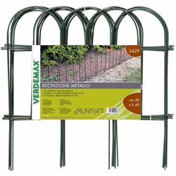 Recinzione ad arco metallica VerdemaxIdeale per delimitare spazi nel giardinoIn tondino di acciaio plastificato mm 3Di colore ...