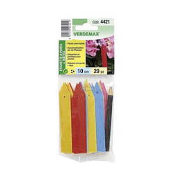 Verdemax - Etichette Colorate a Punta per Vasi e Giardino cm10