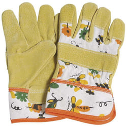 Verdemax - guanto da giardino bimbo in cotone e pelle taglia s
