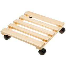 Verdemax - sottovaso quadrato con ruote in legno 35X35CM per piante e fiori
