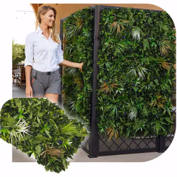 Siepe artificiale Dimensioni L.50xH.100 cm Resistente ai raggi UV Adatto sia all’interno che all’esterno Siepe artificiale J ...