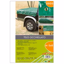 Telone occhiellato copritutto verde 120 gr metri 5x6