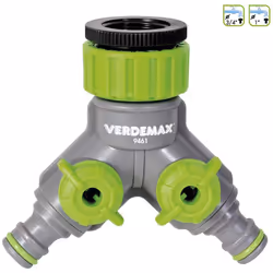 Raccordo rubinetto a 2 vie regolabili 3/4-1 F VerdemaxColore grigio, nero e verde Caratteristiche tecniche Accessori in Dotaz ...