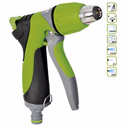 Pistola a spruzzo regolabile VerdemaxColore grigio, nero e verdeImpugnatura ergonomica Caratteristiche tecniche Accessori in  ...