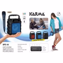 Karma Italiana HPS 44 altoparlante portatile e per feste Nero 12 W - Vista aggiuntiva 7