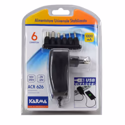 Karma Italiana ACR 626 adattatore e invertitore Interno 12 W Nero