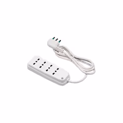 - Presa multipla 4 posizioni - 4 prese 10/16A italiane - Cavo H05VV-F 3G1.0mm2 x 1.5m- Con spina italiana 16A angolata- Custo ...