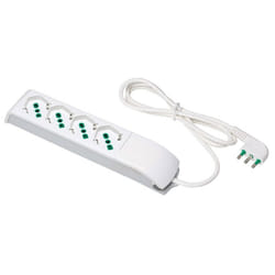Multipresa scarpetta Fanton con 4 prese bivalenti schuko bianca 410110