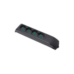 Fanton - Multipresa senza cavo 4 prese bipasso italo/tedesche 2P+T 16A colore nero serie fido 410131