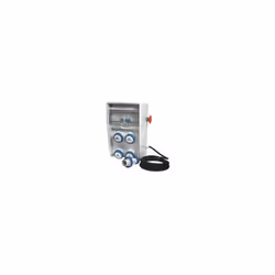 dimensioni mm.177x250x403h. grigio 74324 composto da 4 prese 2P+T 16A 200 250V 6h ip67 spina 2P+T 16A 200 250V 6h IP67 protez ...